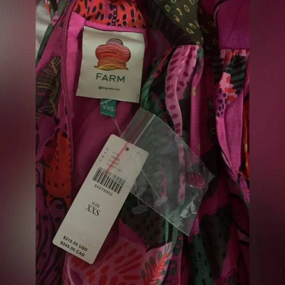 Farm Rio x Anthropologie Cool Leopard Long Sleeve Maxi Dress size XXS NWT - Picture 13 of 16